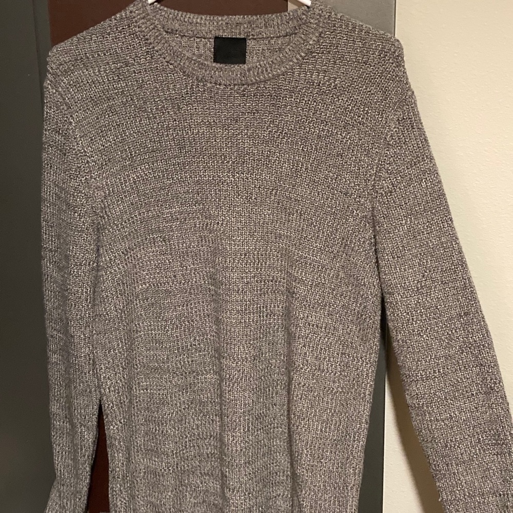 Grey heavy knit sweater